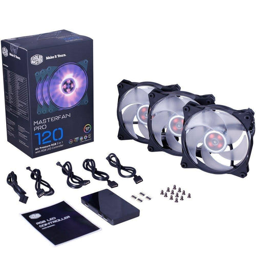 120 Air Pressure RGB Case Fan Pack of 3 W7446