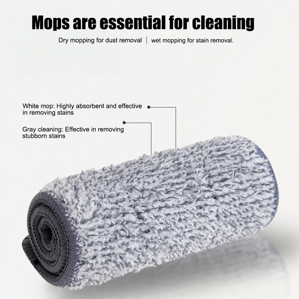 47 Inch Flat Mop and Bucket Set with 2 Microfiber Pads O371916