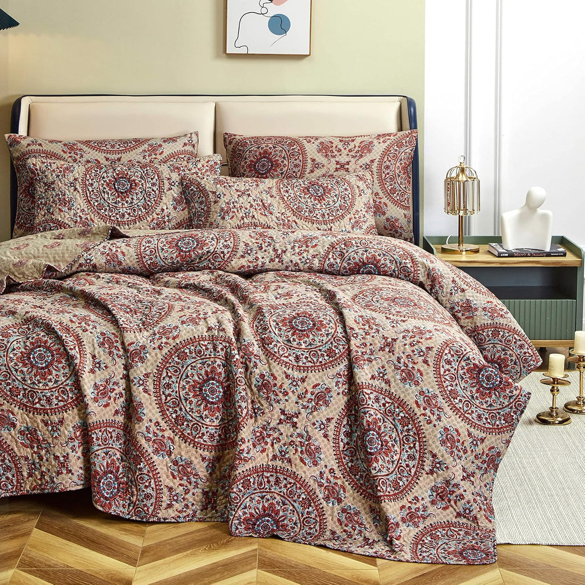 Cal King Medallion Bedspread Coverlet B550816