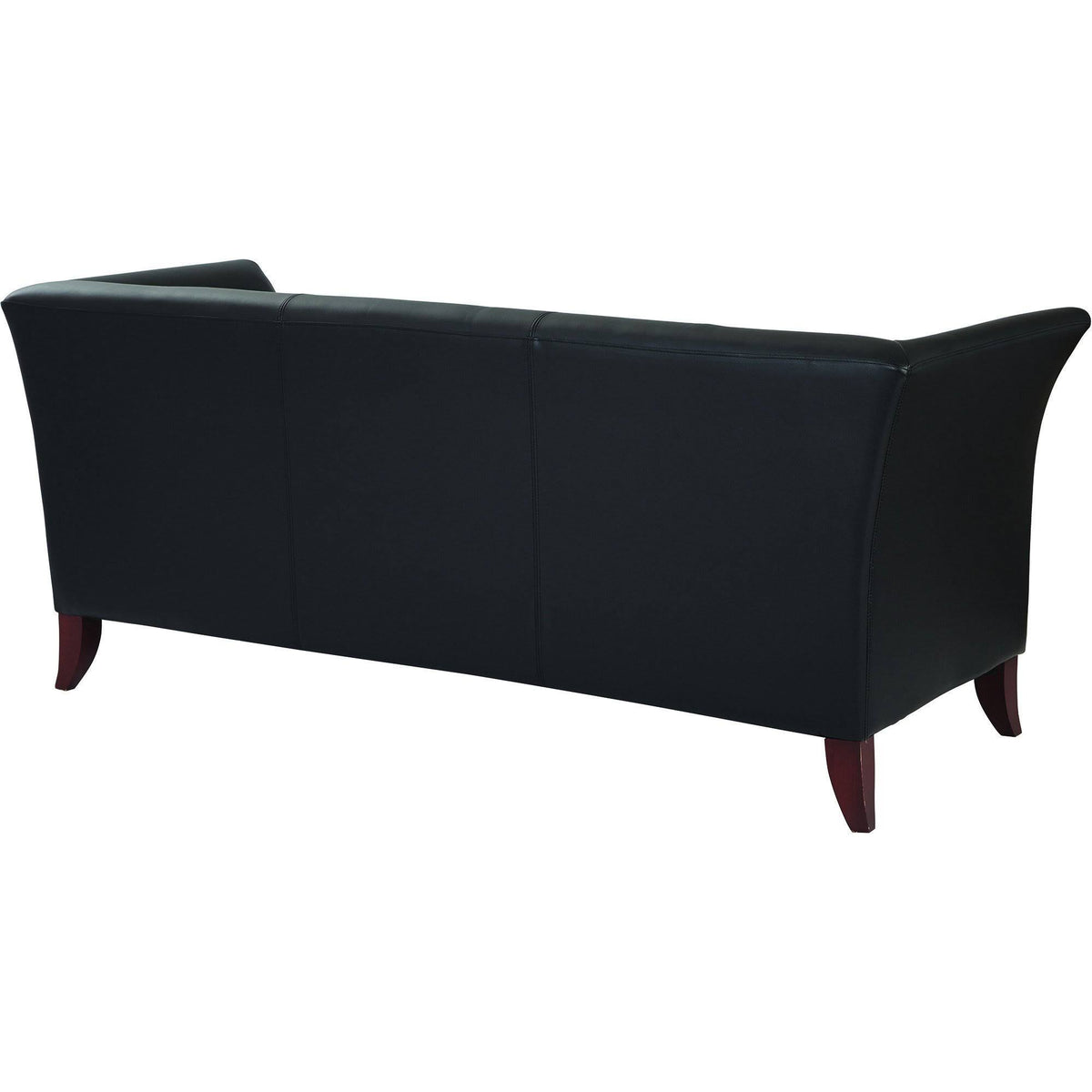 Black Faux Leather Sofa H49837