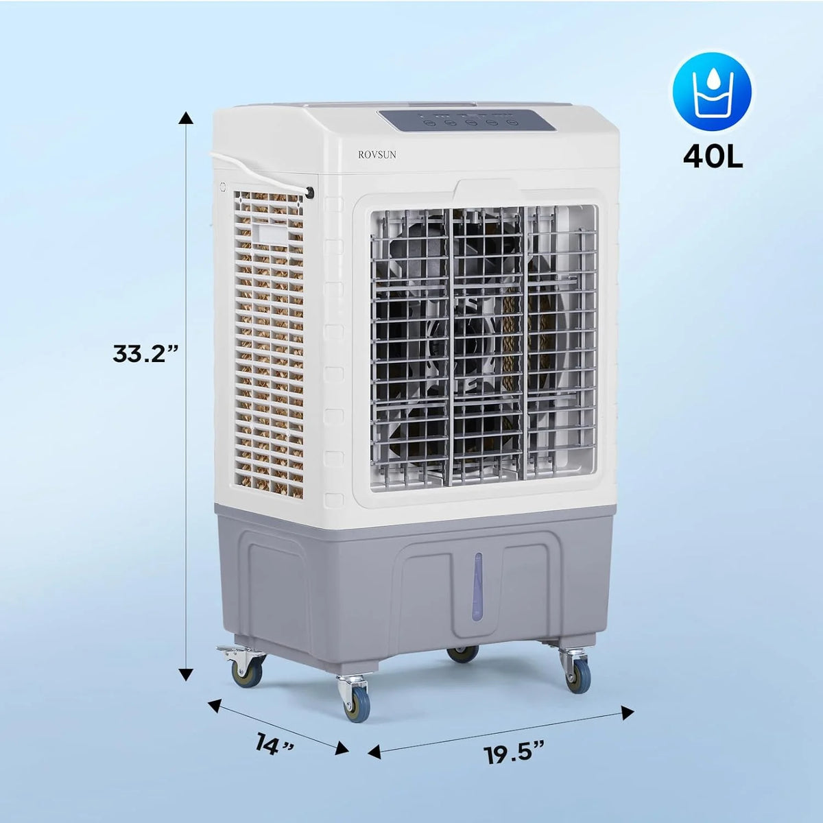 Portable Evaporative Swamp Cooler with 10.5Gal Water Tank U526733