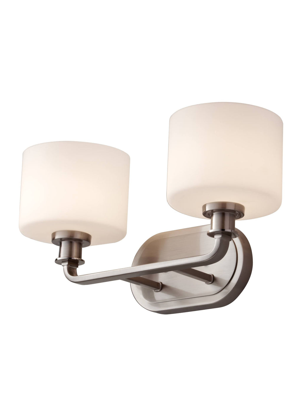 Brushed Steel 2 Light Vanity G340121
