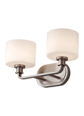 Brushed Steel 2 Light Vanity G340121