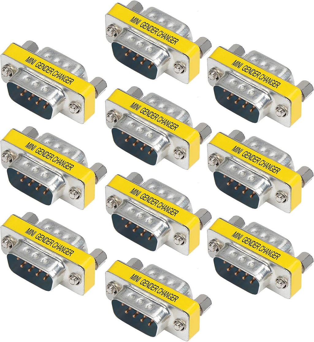 9 Pin DB9 Female to Female Gender Changer Adapter 10 Pack Y406