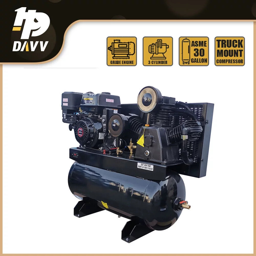 13HP 180psi Gas-Powered Air Compressor 420CC 30Gal S67229