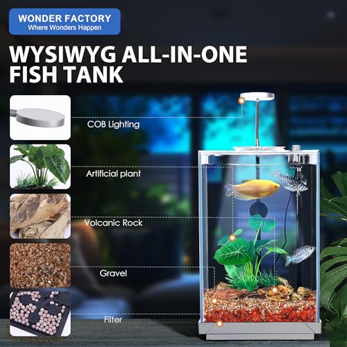 1.5 Gallon Float Glass Fish Tank Starter Kit R4793