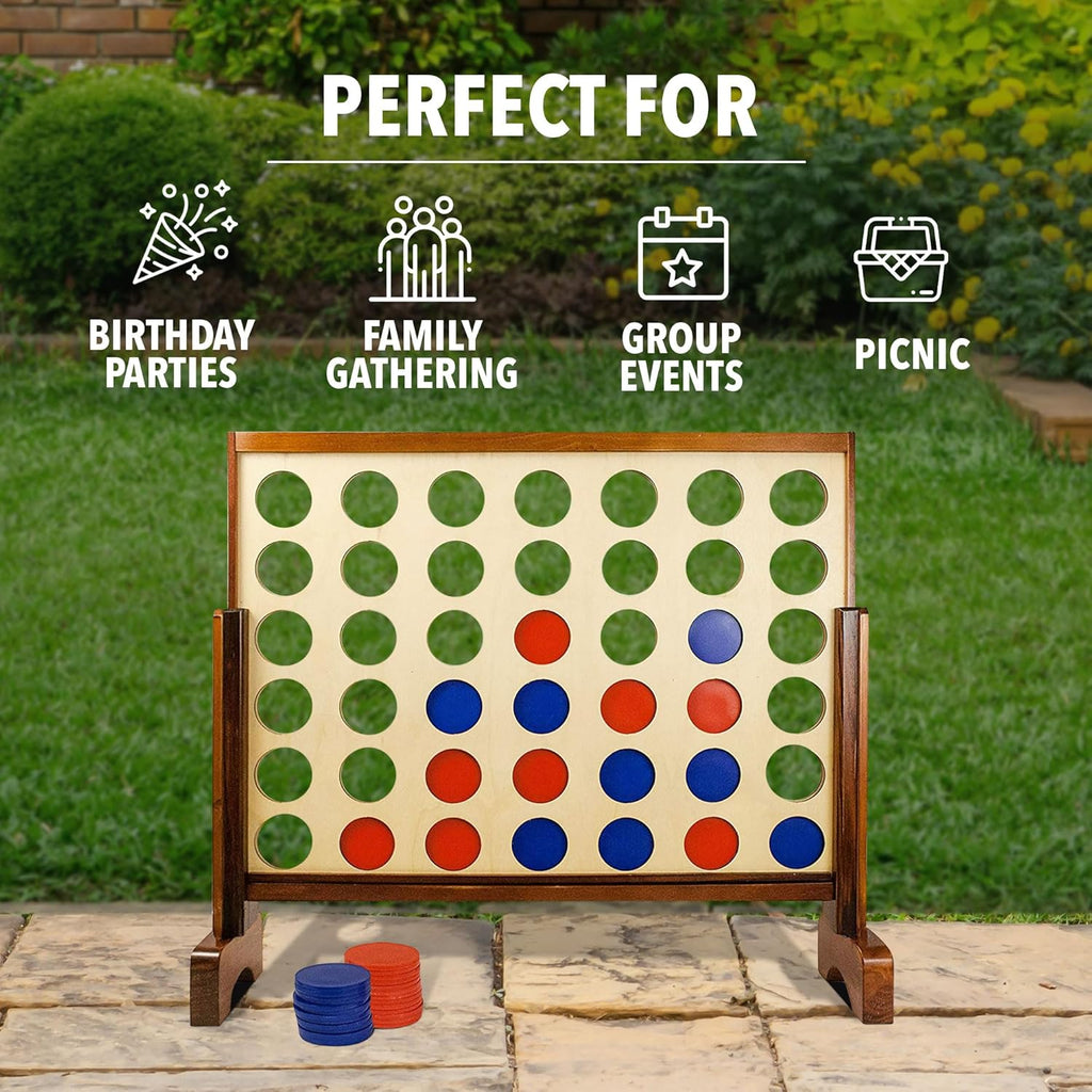 Natural Pine Wood Stacking Game with Storage Carrying Case E121