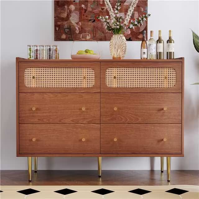 6 Drawer Rattan Dresser D955544