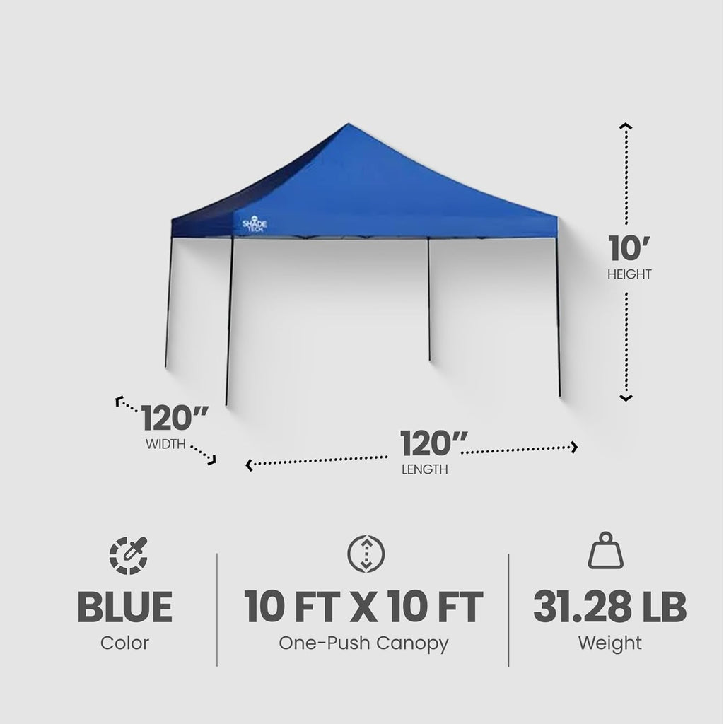 10' x 10' Blue Pop Up Canopy Tent A5813