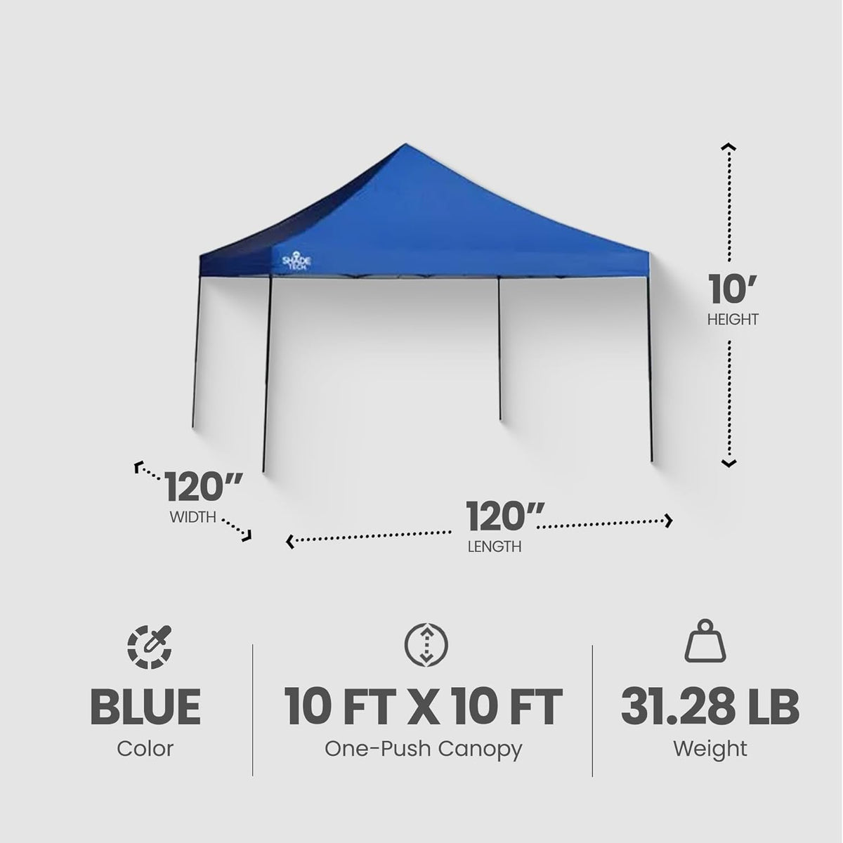 10' x 10' Blue Pop Up Canopy Tent A5813