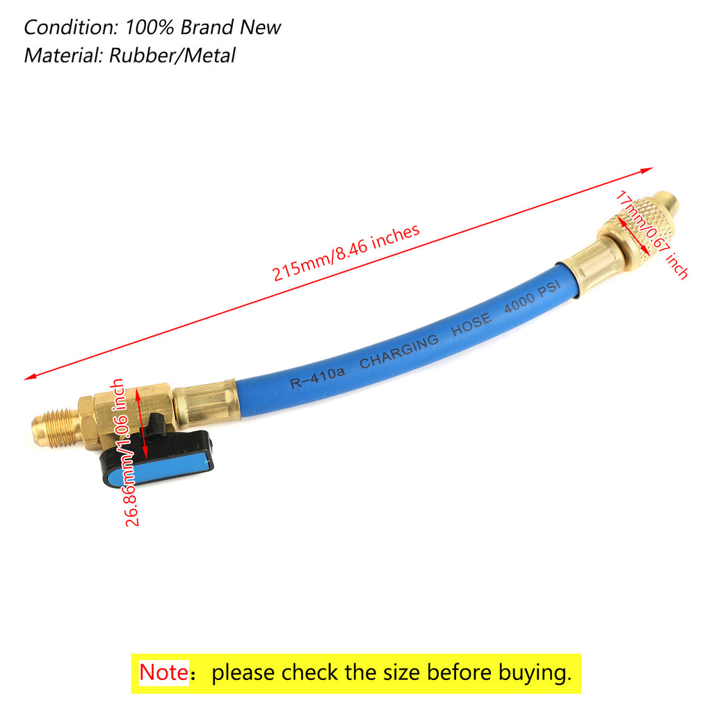 3x Manifold Gauge A/C Refrigeration Charging Hoses Q76450