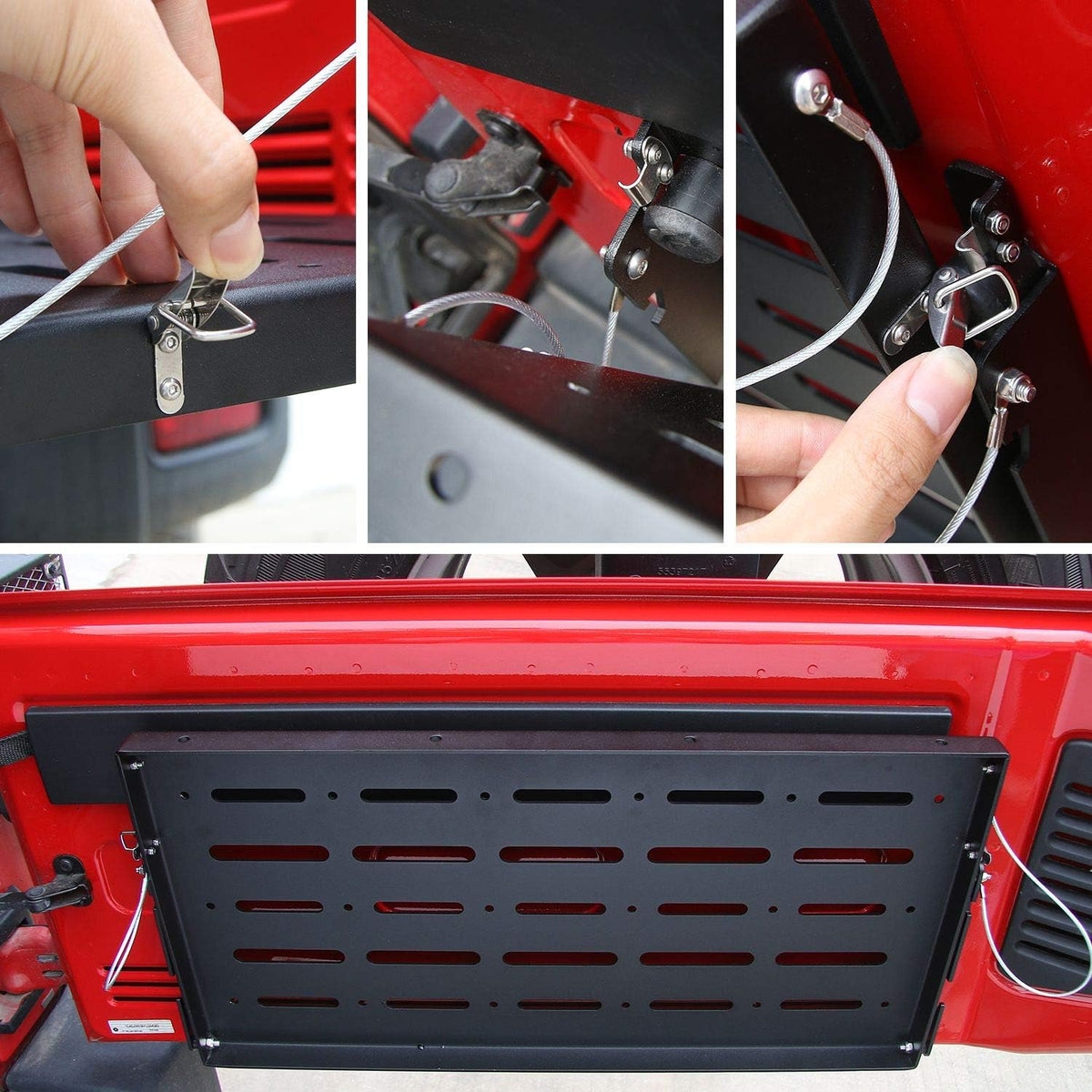 Foldable Aluminum Alloy Tailgate Table Storage Rack V856151