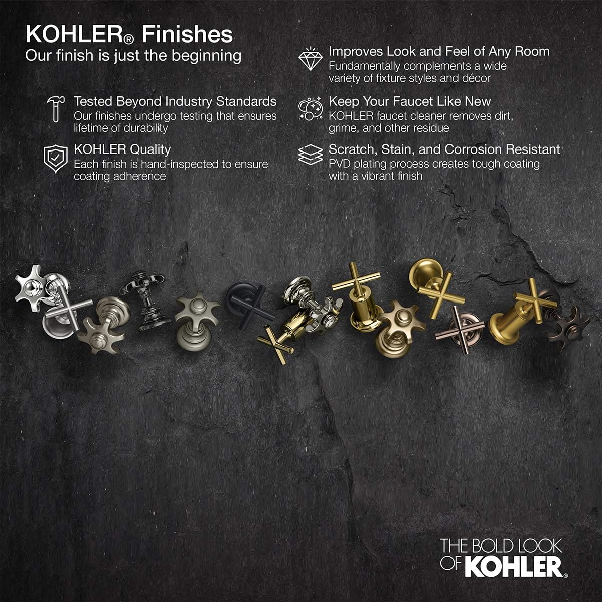 Valve Trim with Handles, Vibrant Brushed Moderne Brass F83974