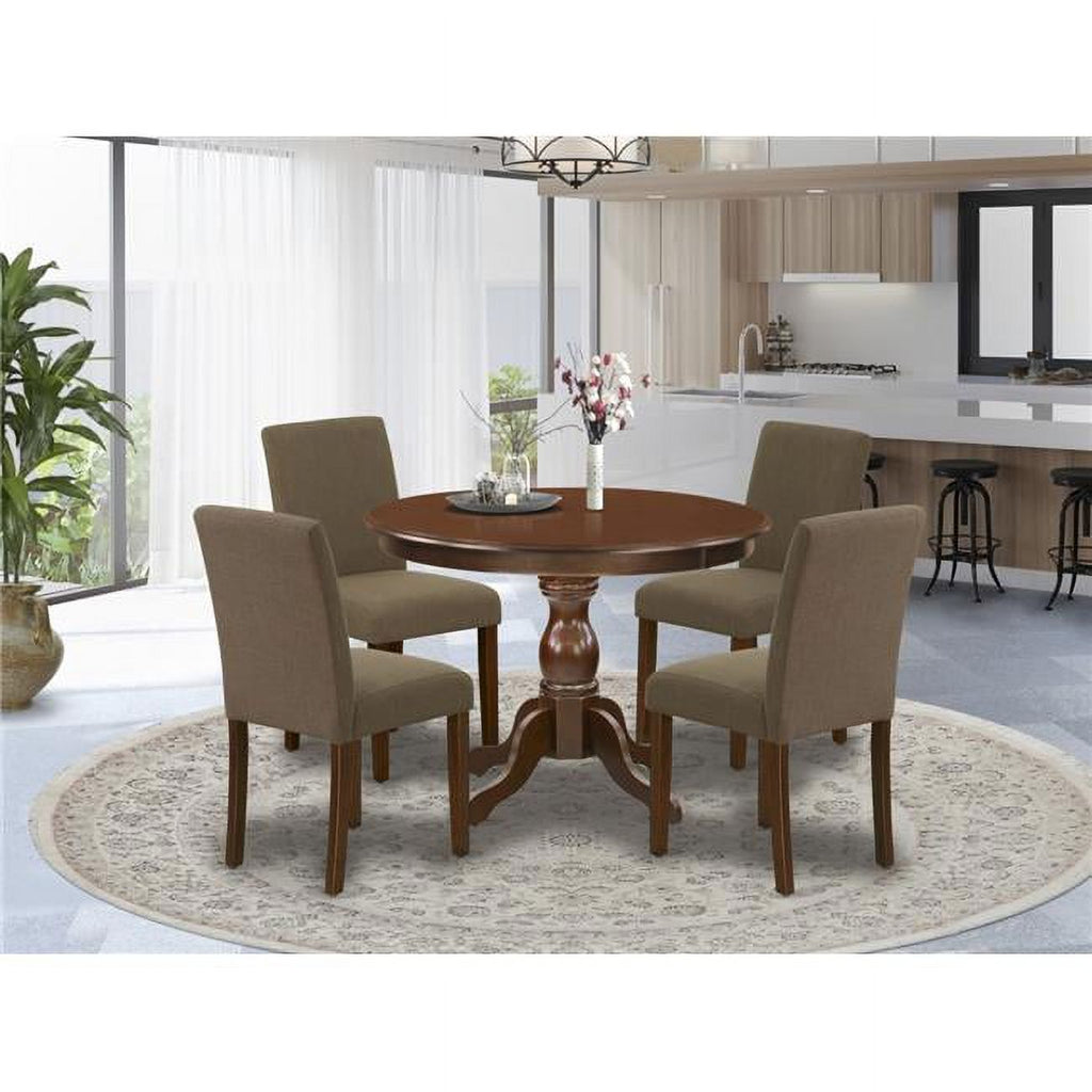 5-piece Wood Dining Set in Mahogany/Coffee R949