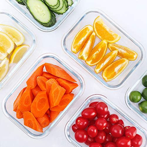 10-Pack 22 Oz Glass Meal Prep Containers with lids Y9141
