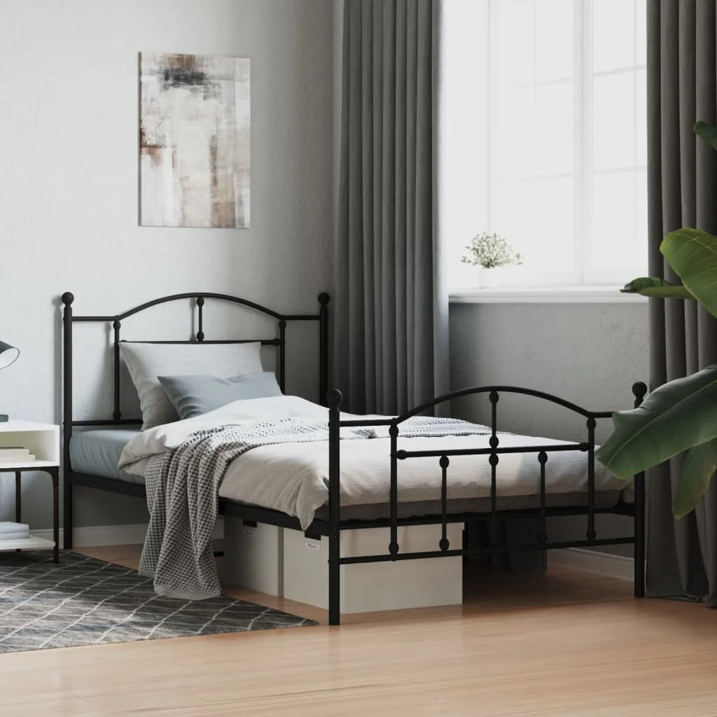 Metal Bed Frame with Headboard and Footboard O381