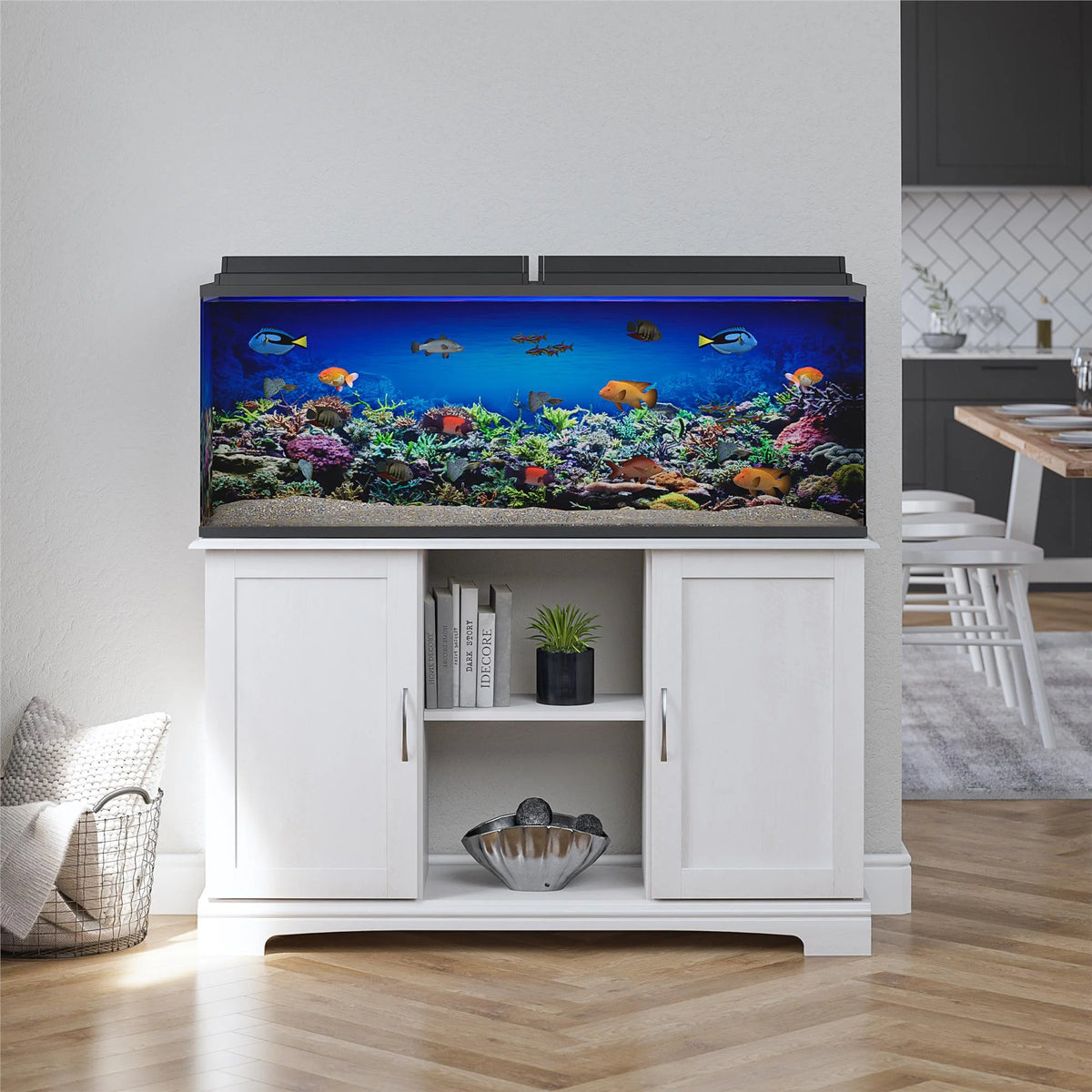 Ivory Oak 50 - 75 Gallon Aquarium Stand N564