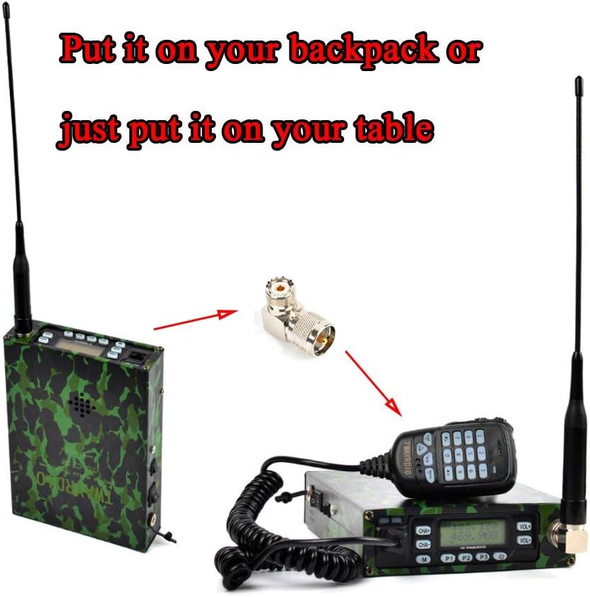 Dual Band VHF UHF Portable Ham Radio with Programming Cable and Antenna E97441