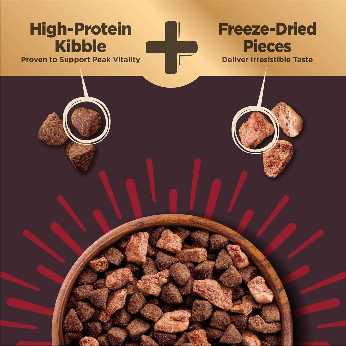High Protein Kibble + Freeze-Dried Pieces Y175