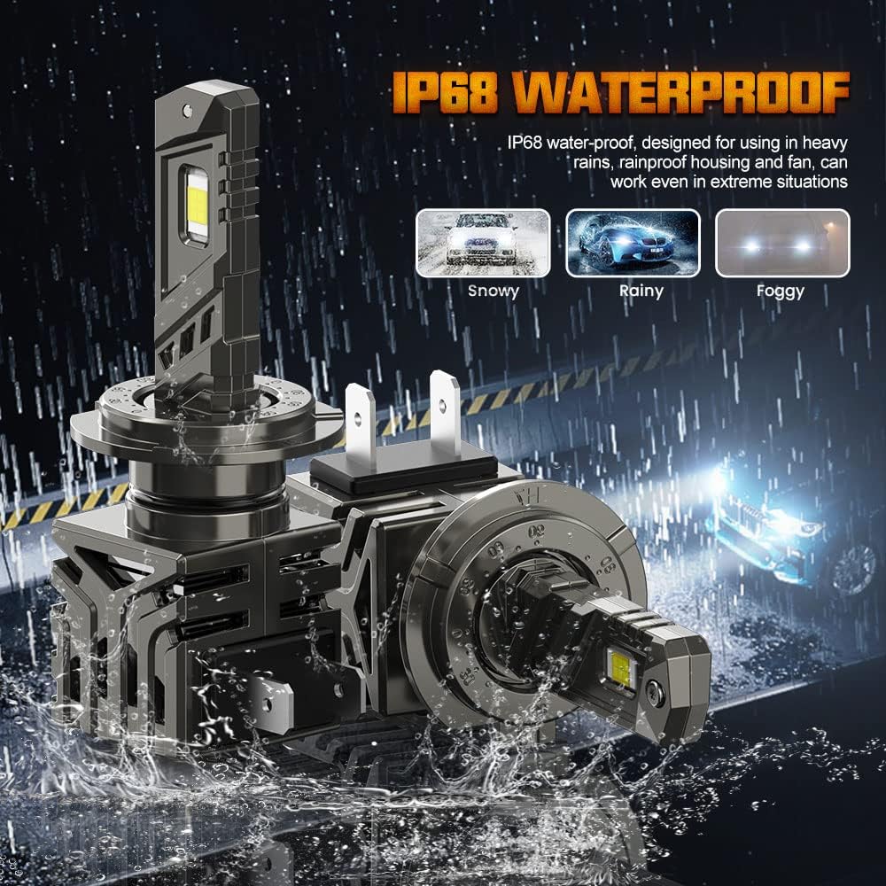 H7 LED Headlight Bulbs 20000LM 110W 6000K Bright White Pack of 2 O9835