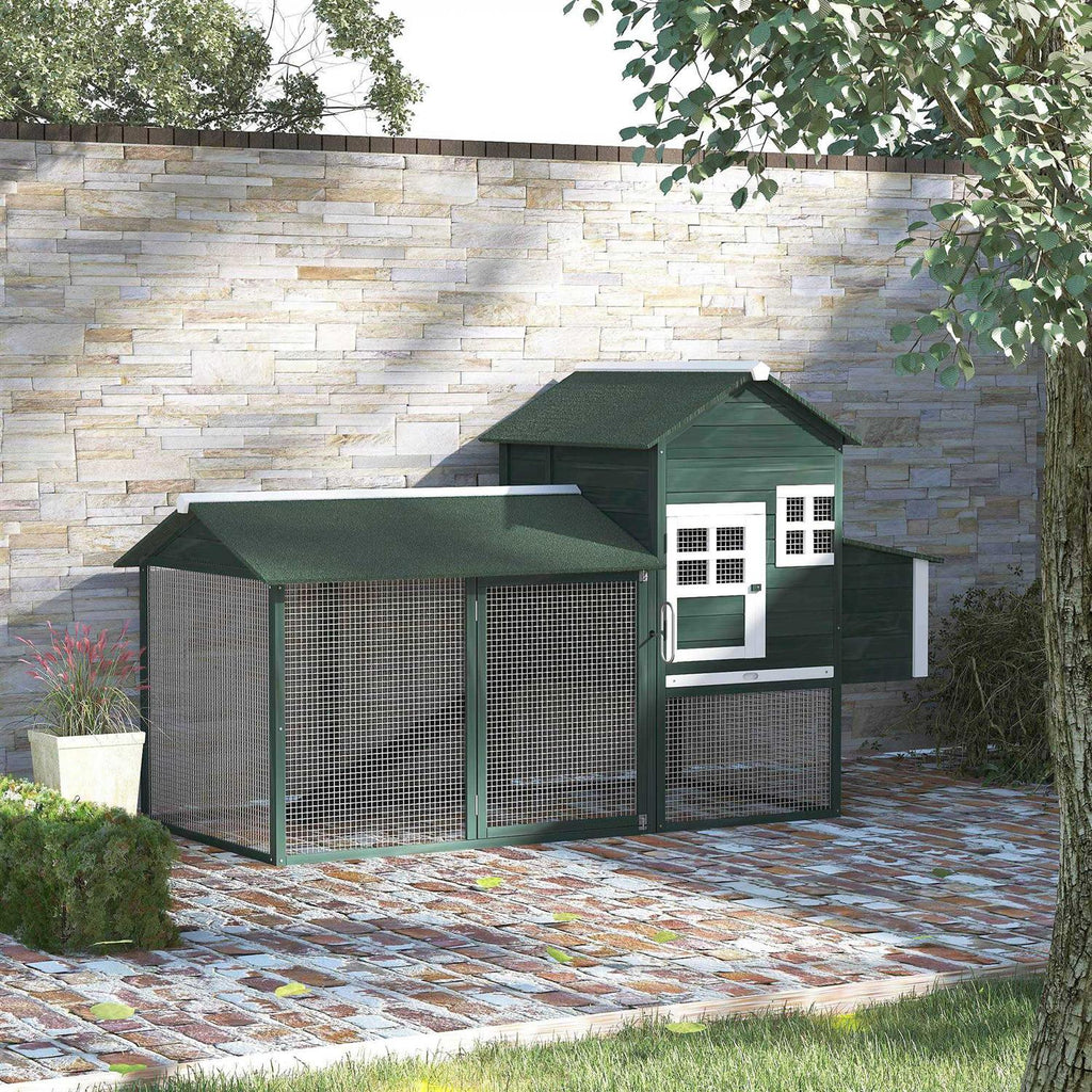 Wooden Chicken Coop with Run Nesting Box E4487