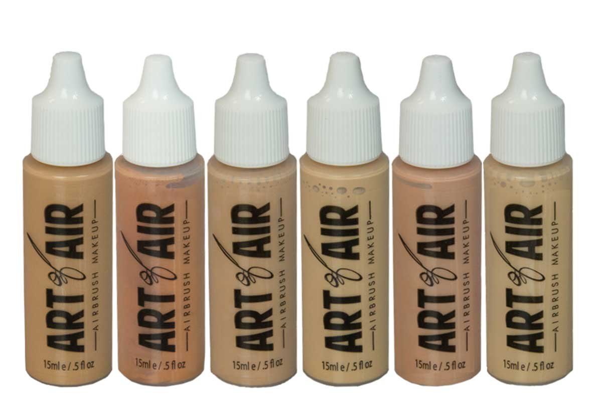 6pc Foundation Set with Blush, Bronzer, Shimmer and Primer Airbrush Kit M7210