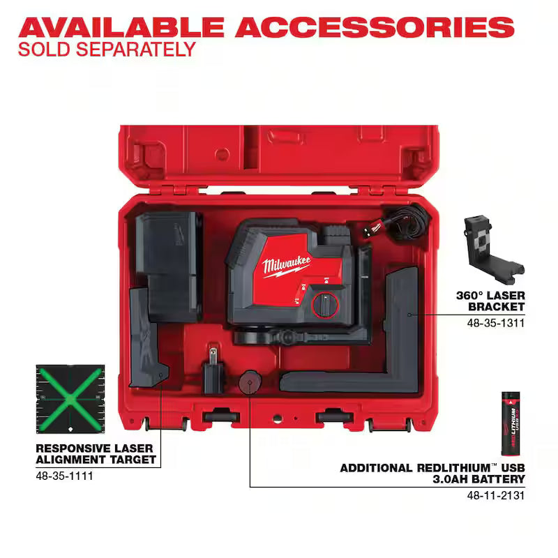 Green 100 ft. Rechargeable Laser Level X678958