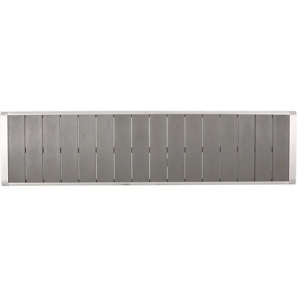 Aluminum Dining Bench with Faux Wood Seat G121313