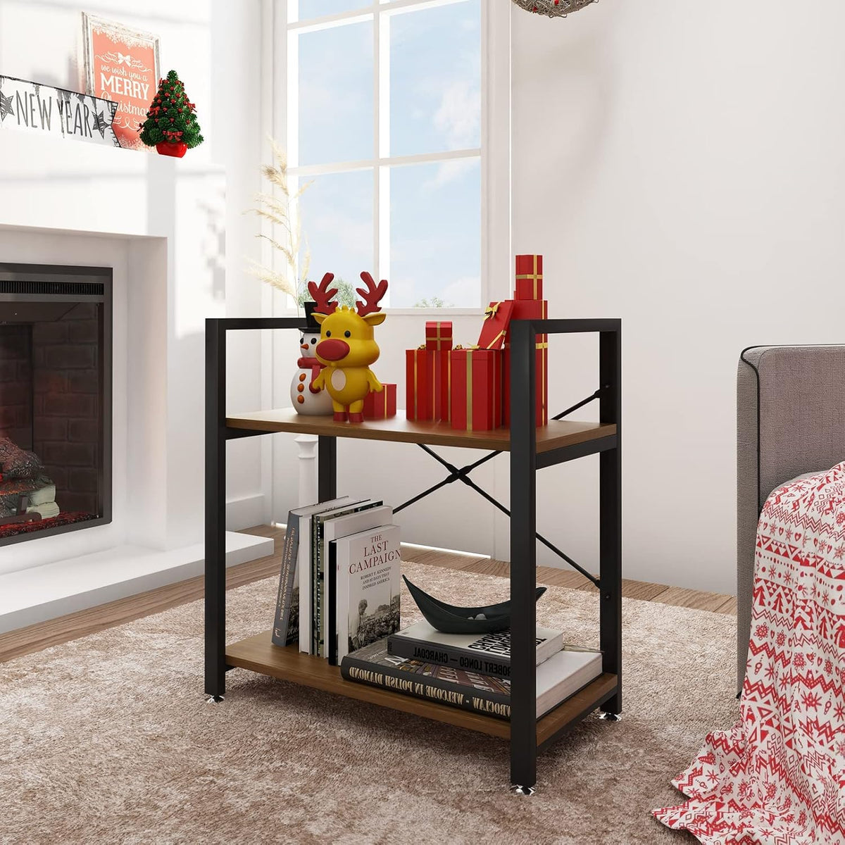 Industrial Style 3 Tier Storage Rack Shelf G58144
