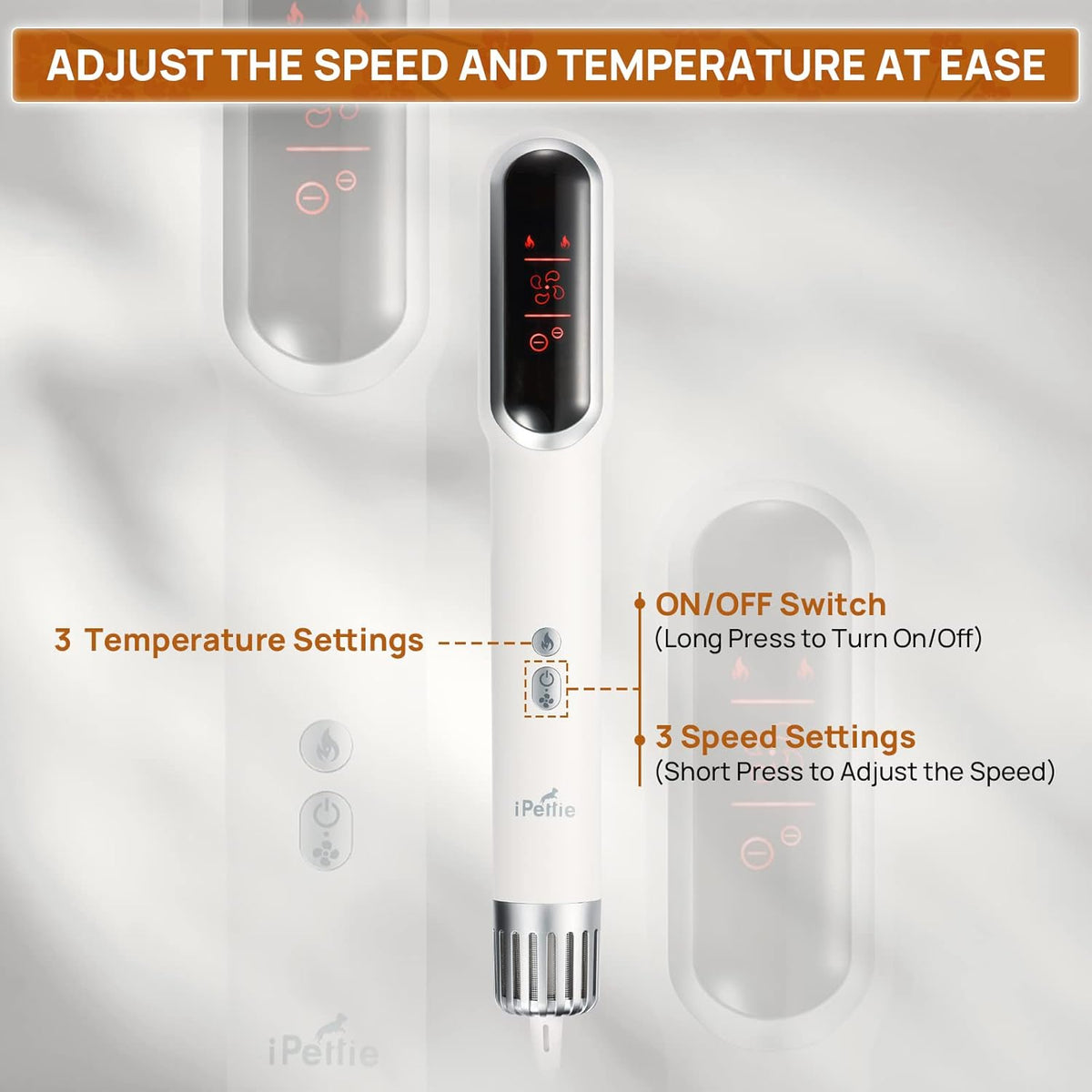 Portable High Velocity Ionic Pet Hair Dryer A936
