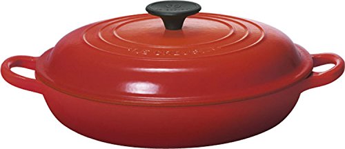Red Enameled Cast-Iron 2-1/4-Quart Buffet Casserole F61993