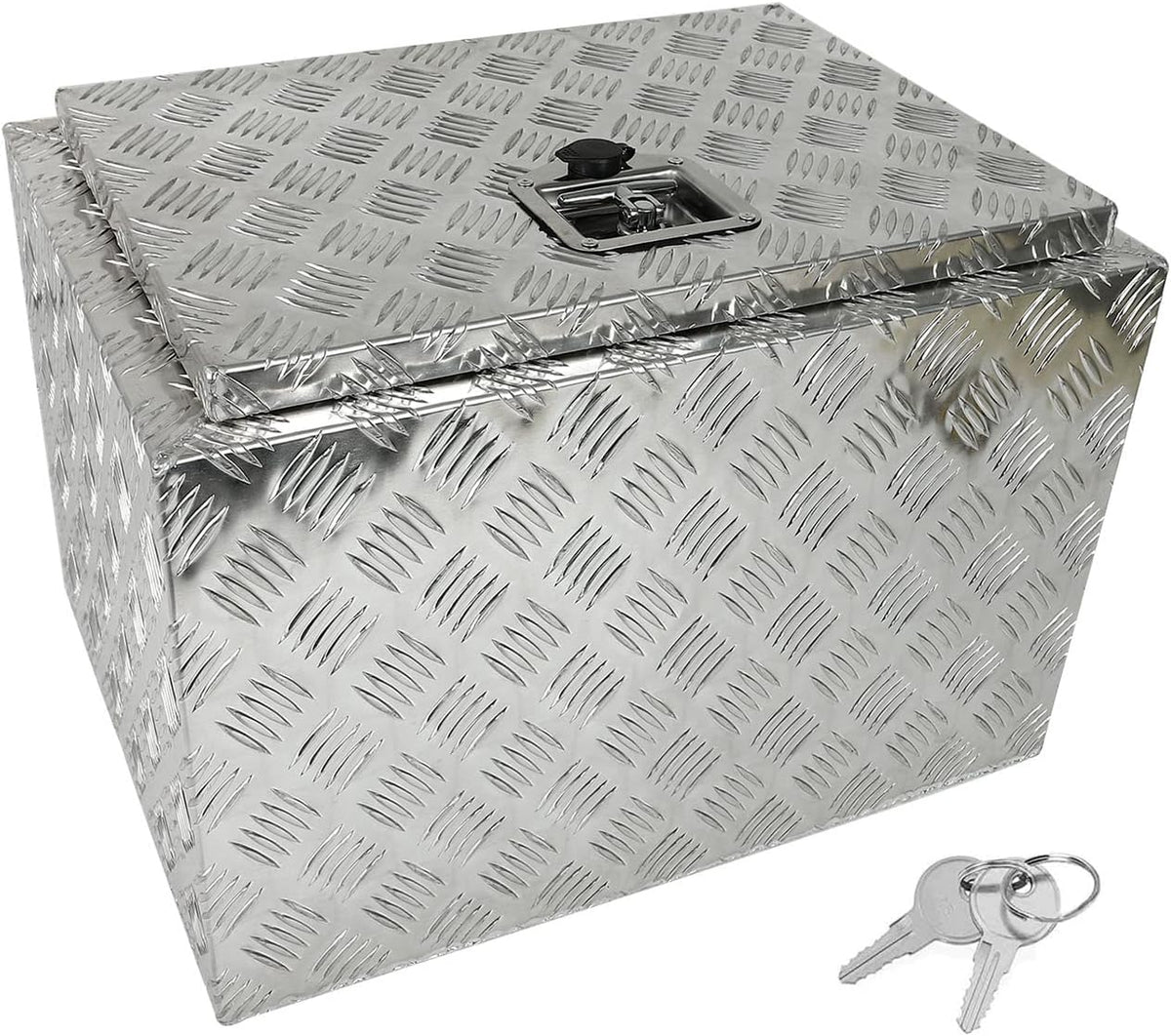 Black Aluminum 5 Bar Tread Underbody Tool Box with Lock I44427