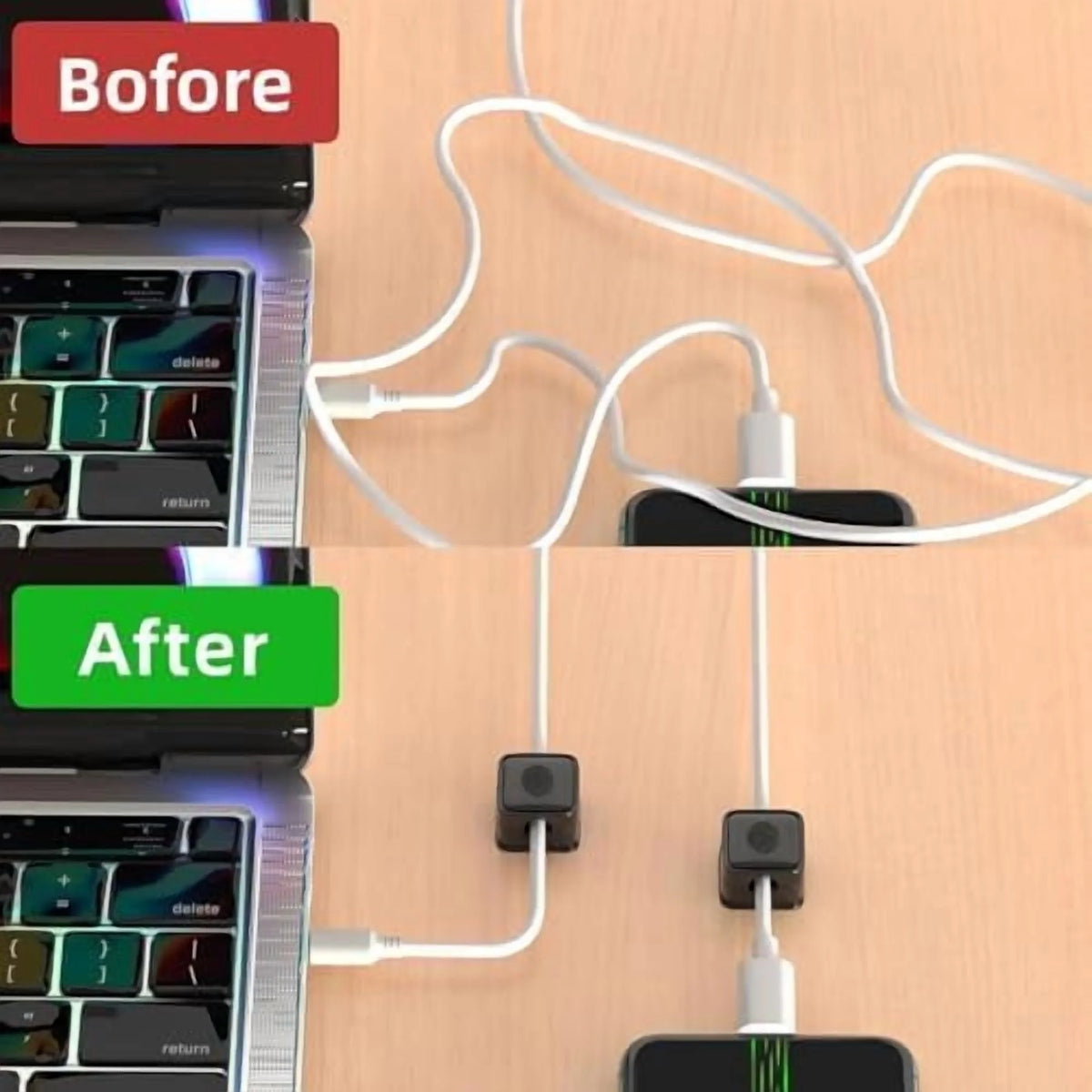12 Pack Black Self Adhesive Magnetic Cable Clips Cord Organizer W4785