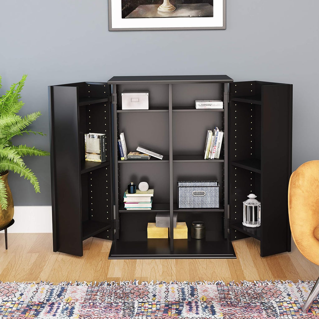 Black Locking Media Storage Cabinet L87416
