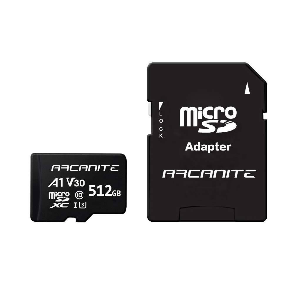 512gb microSDXC Memory Card with Adapter UHS-I U3 A1 V30 4K C10 N907