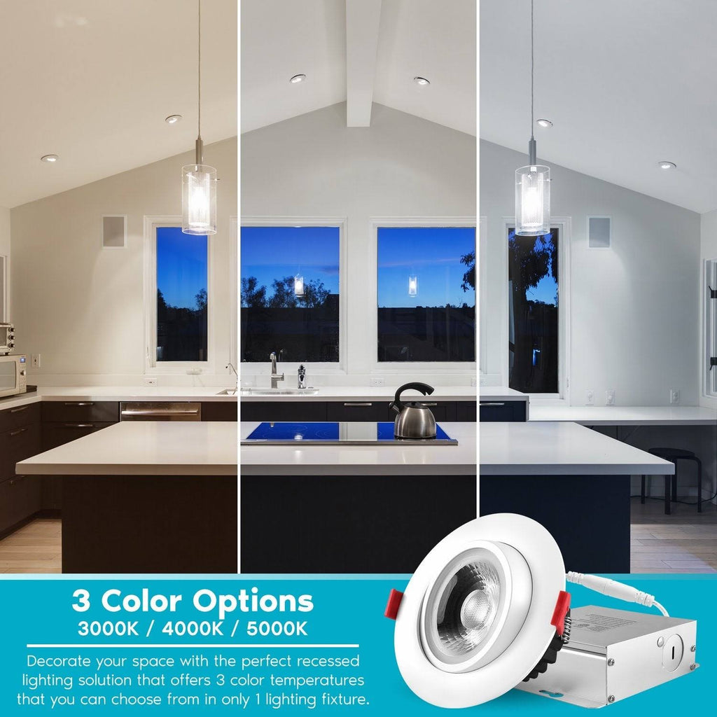 4 in. Adjustable Gimbal Integrated LED Recessed Light 6-Pack U409