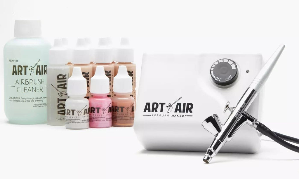 6pc Foundation Set with Blush, Bronzer, Shimmer and Primer Airbrush Kit M7210