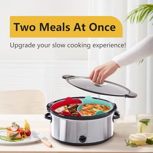 Silicone Slow Cooker Liners, 6-7 Quart Oval Reusable Insert, BPA-Free, Dishwasher Safe, Black N804124