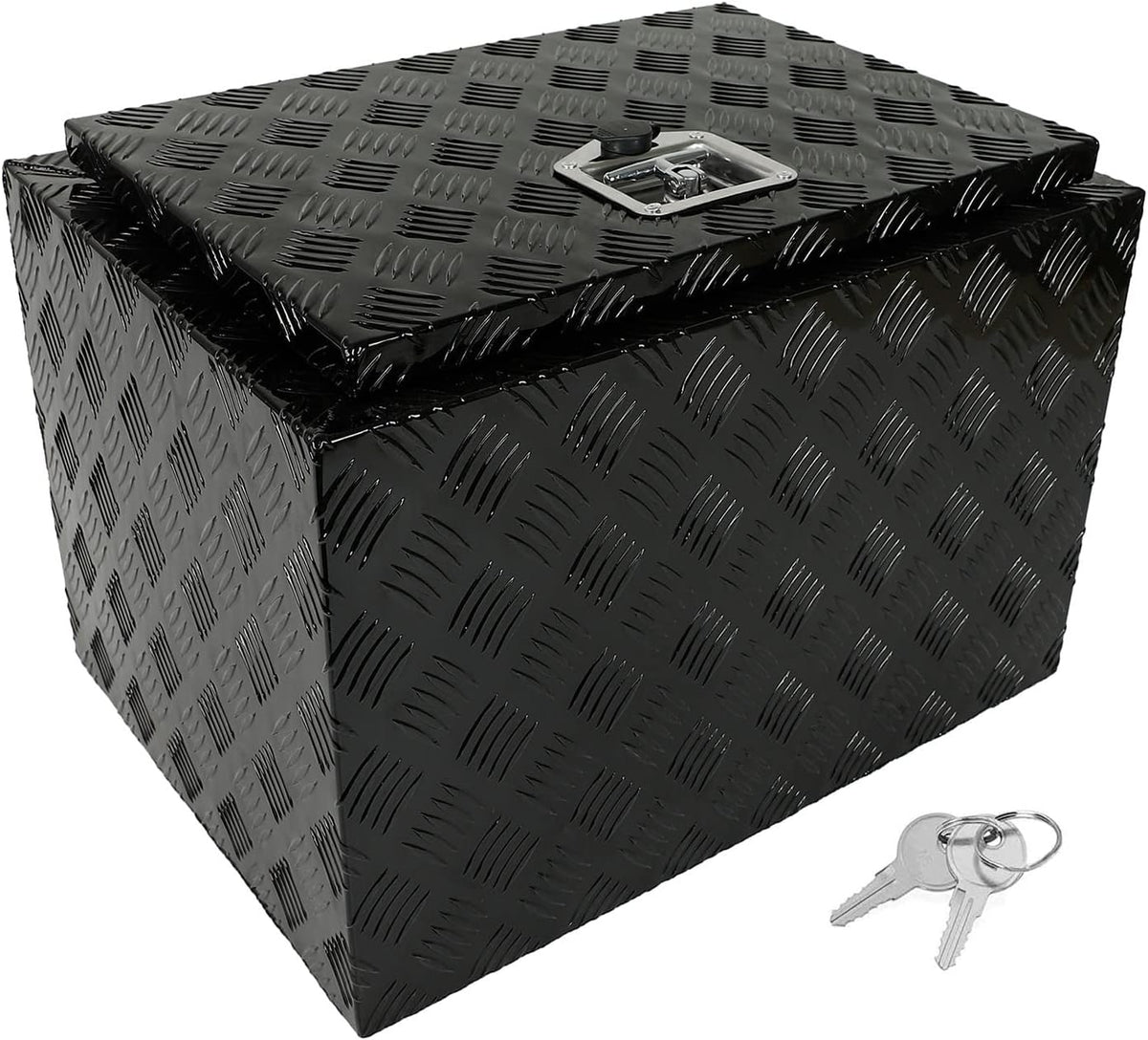 Black Aluminum 5 Bar Tread Underbody Tool Box with Lock I44427