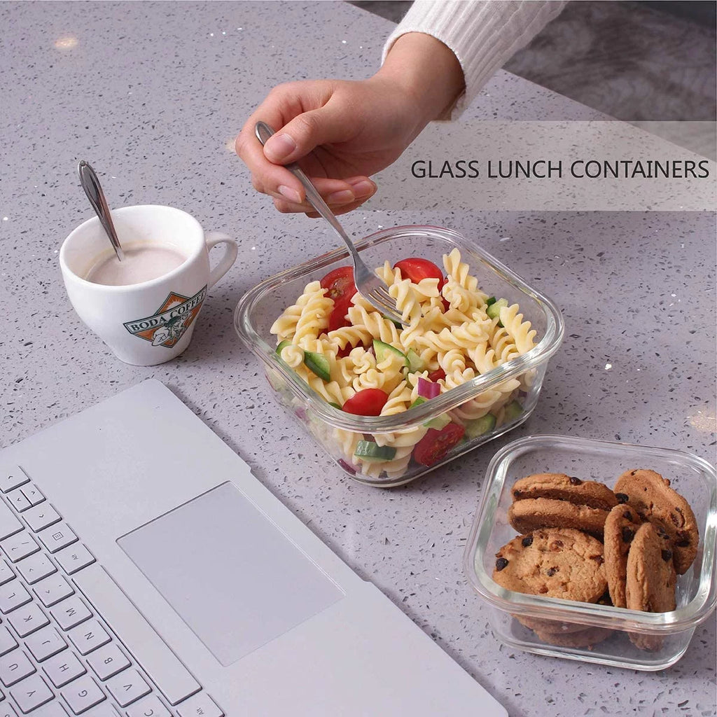 9 Pc Glass Food Storage Containers with Lids U49552