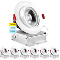 4 in. Adjustable Gimbal Integrated LED Recessed Light 6-Pack U409