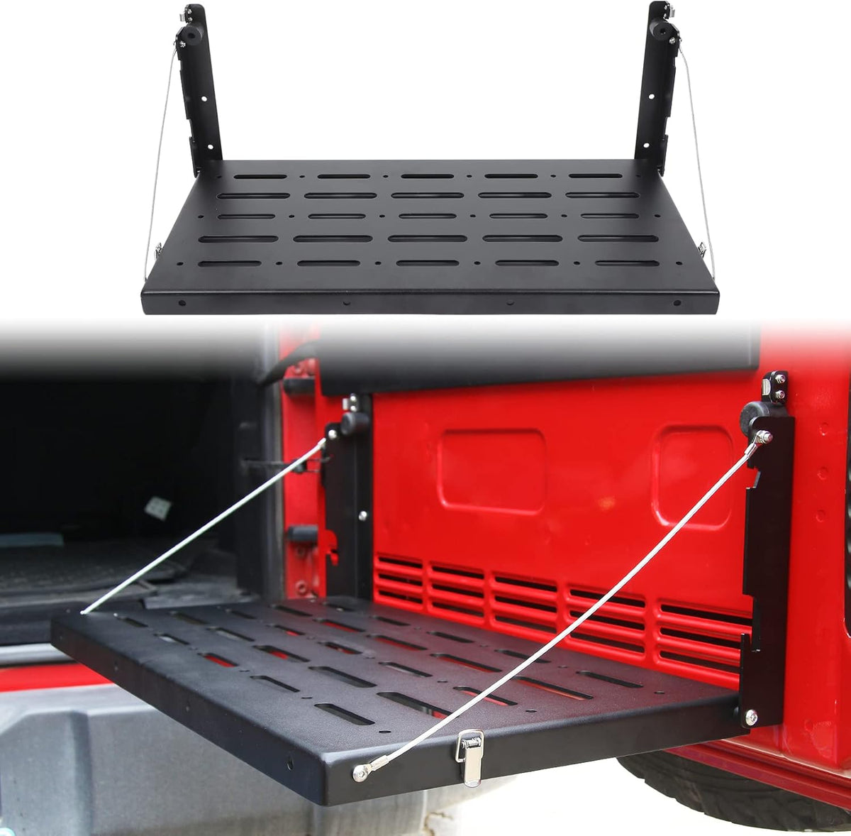 Foldable Aluminum Alloy Tailgate Table Storage Rack V856151