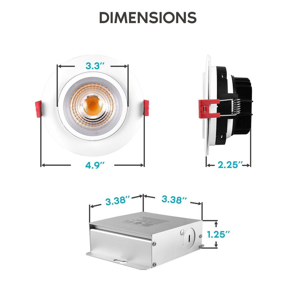 4 in. Adjustable Gimbal Integrated LED Recessed Light 6-Pack U409