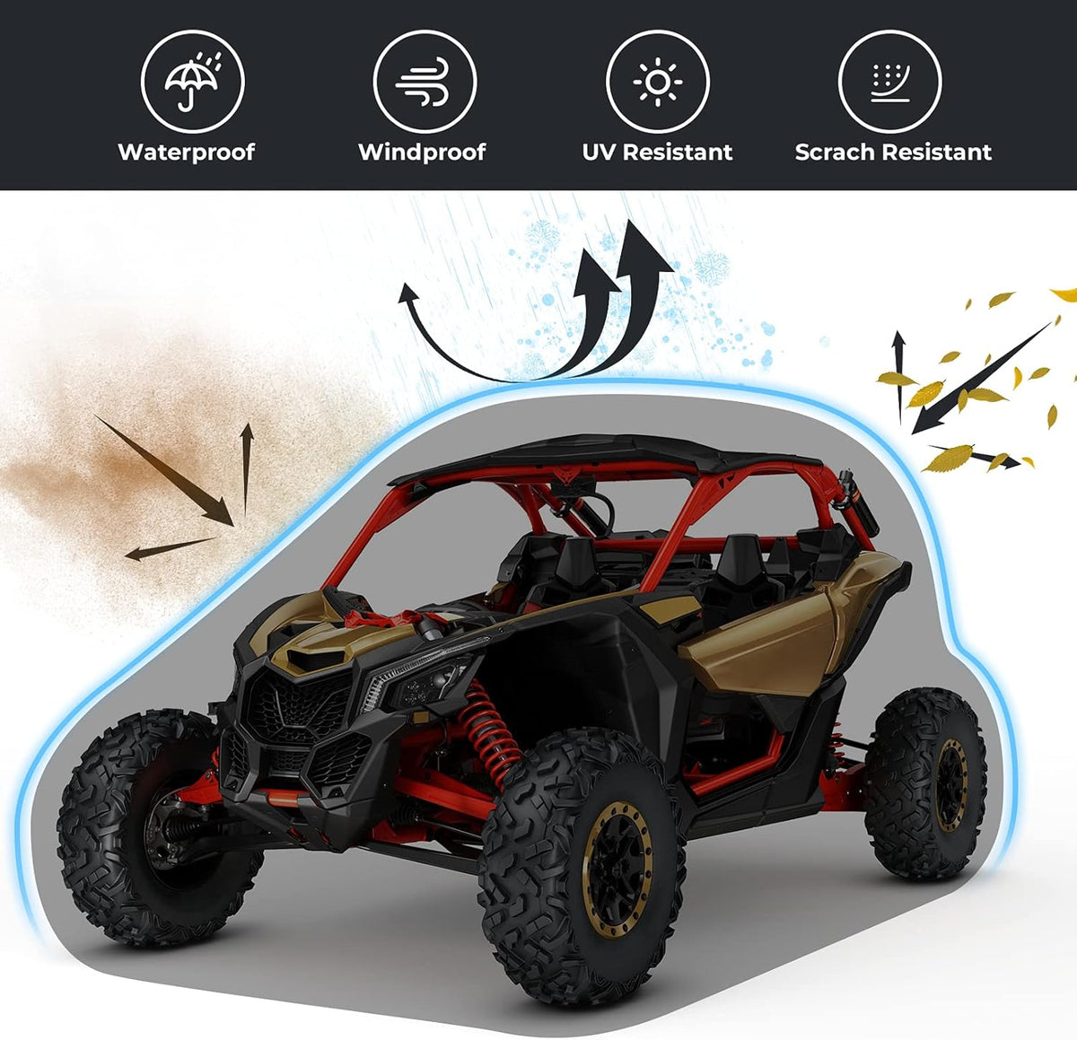 UTV Cover 4 Seater with Reflective Strip K306443