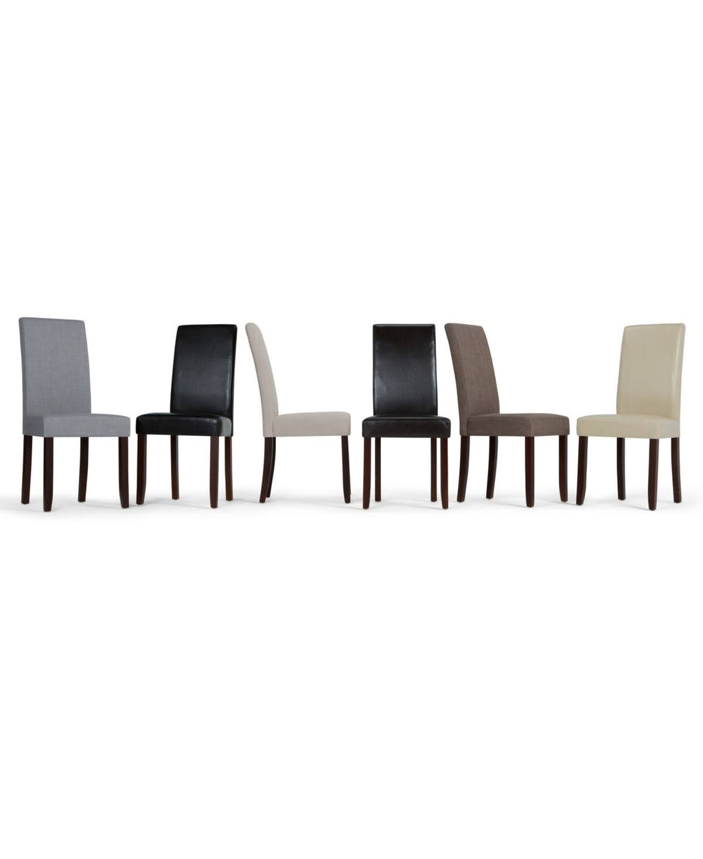 Faux Leather Parson Dining Chair, Satin Cream, Set of 2 T95693