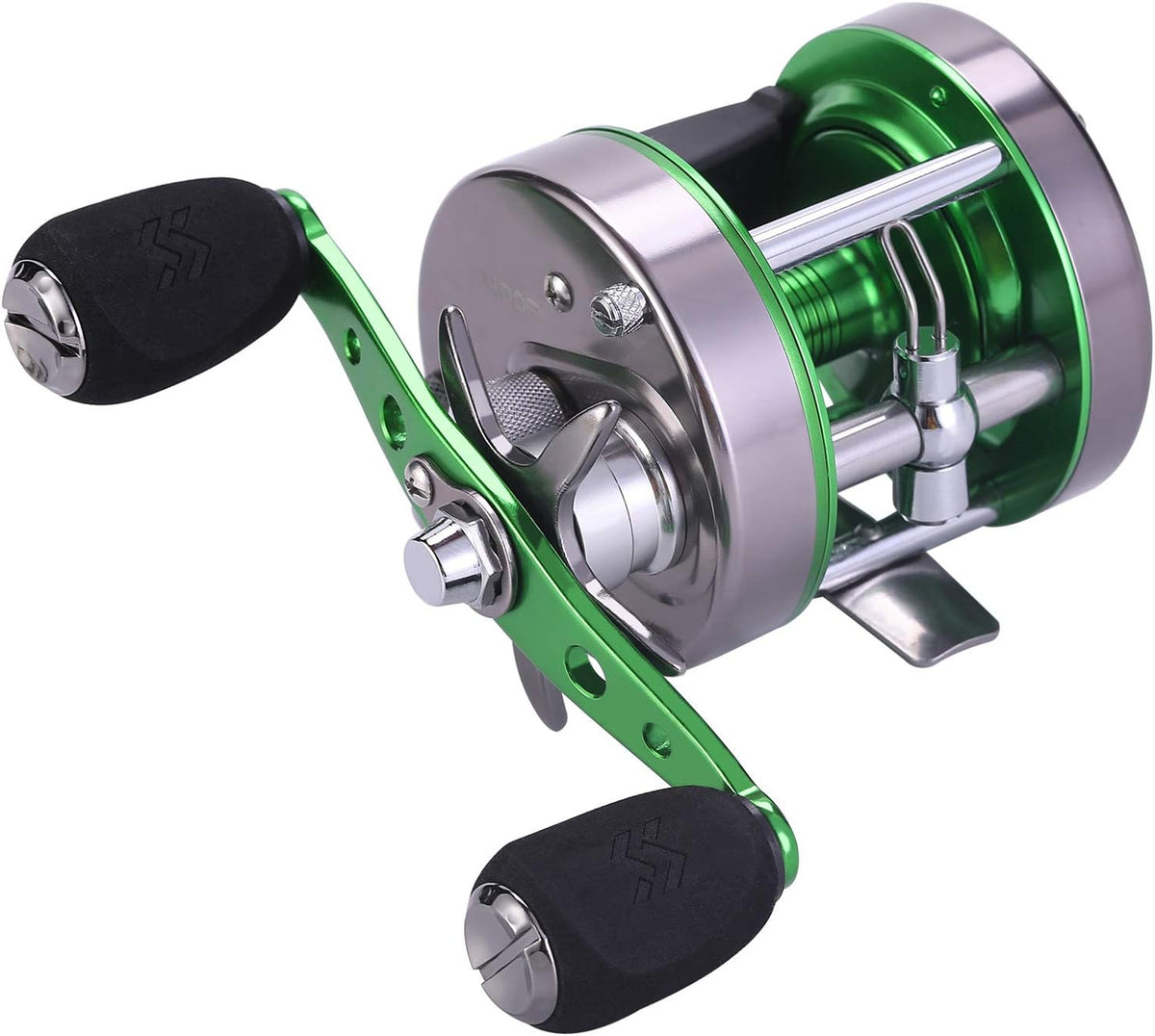 Round Baitcasting Reel Inshore Saltwater Fishing Conventional Reel Reinforced Metal Body C7585