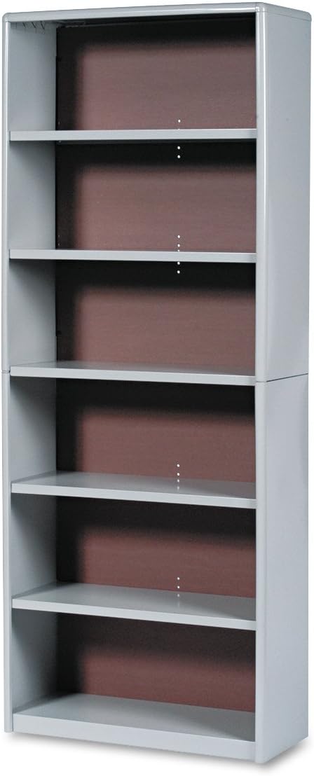 6-Shelf Gray Bookcase T6791