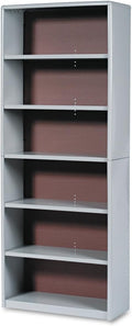6-Shelf Gray Bookcase T6791