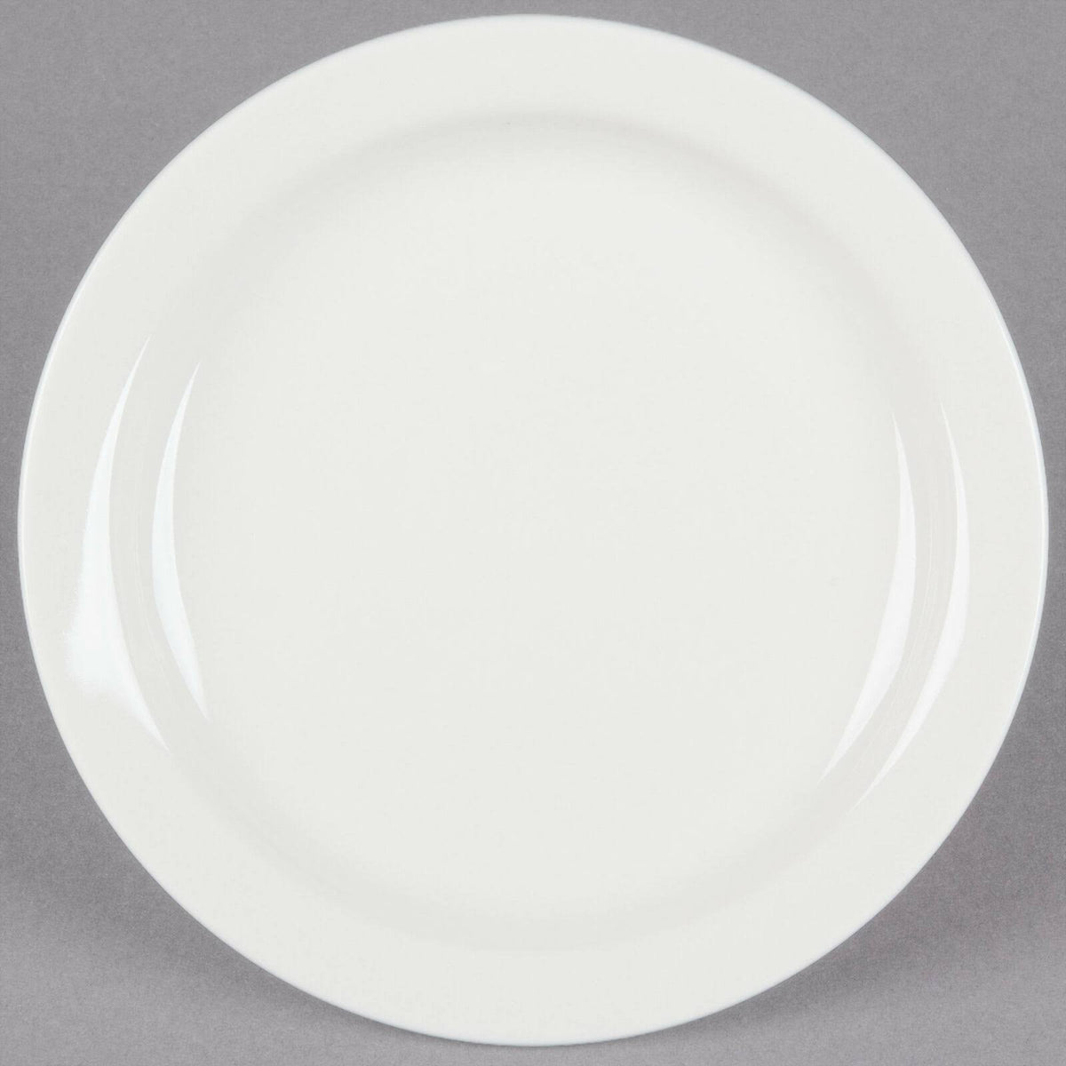 Narrow Rim 7-1/4-Inch White Stoneware Plate, Box of 36 H410
