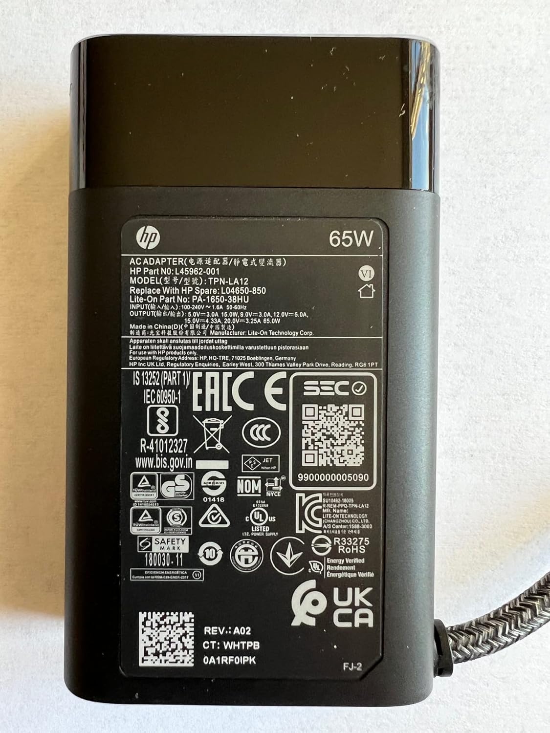 Slim 65W USB C Power Adapter I57222